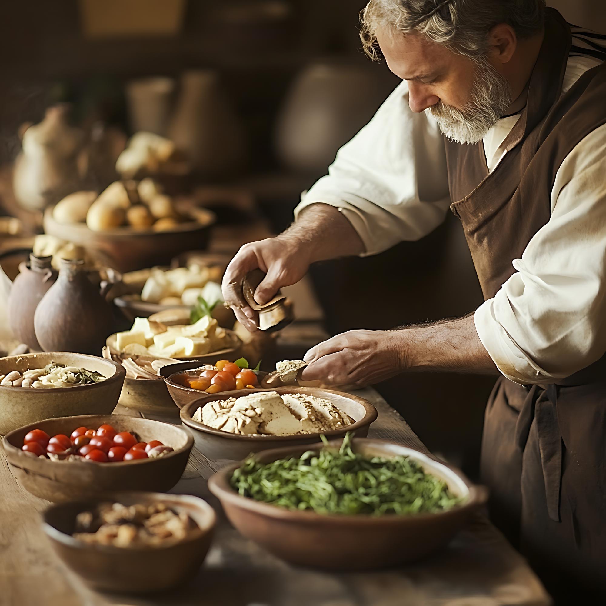 Chef locale che prepara una ricetta tradizionale
