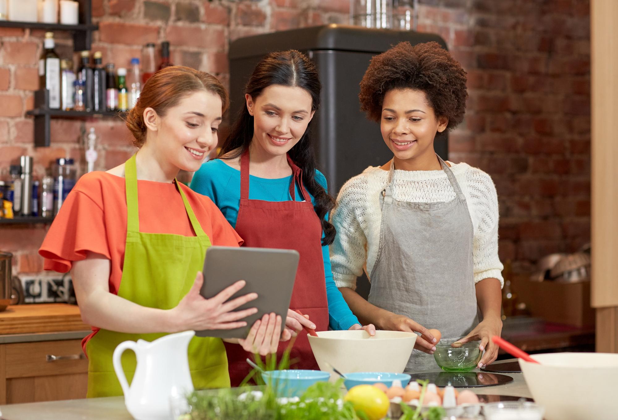 Lezione workshop di cucina in diretta